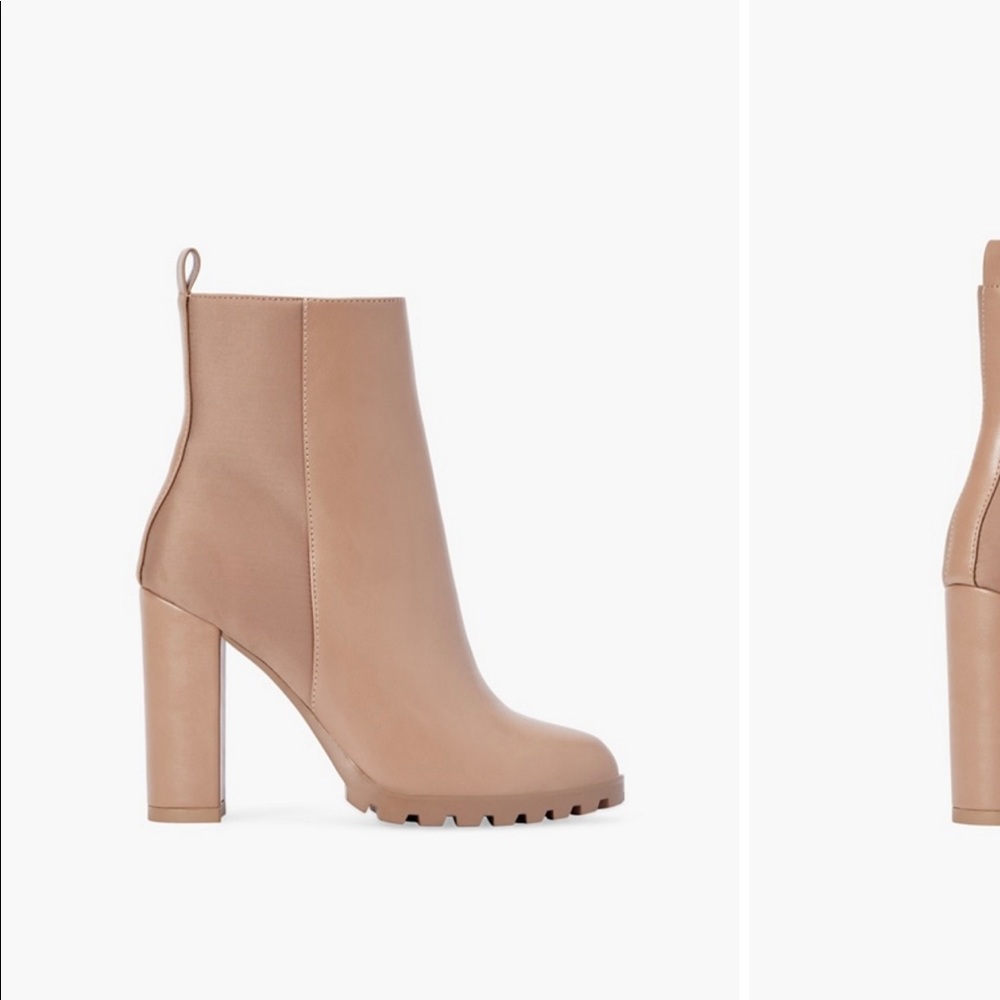 JustFab Tan Block Bootie